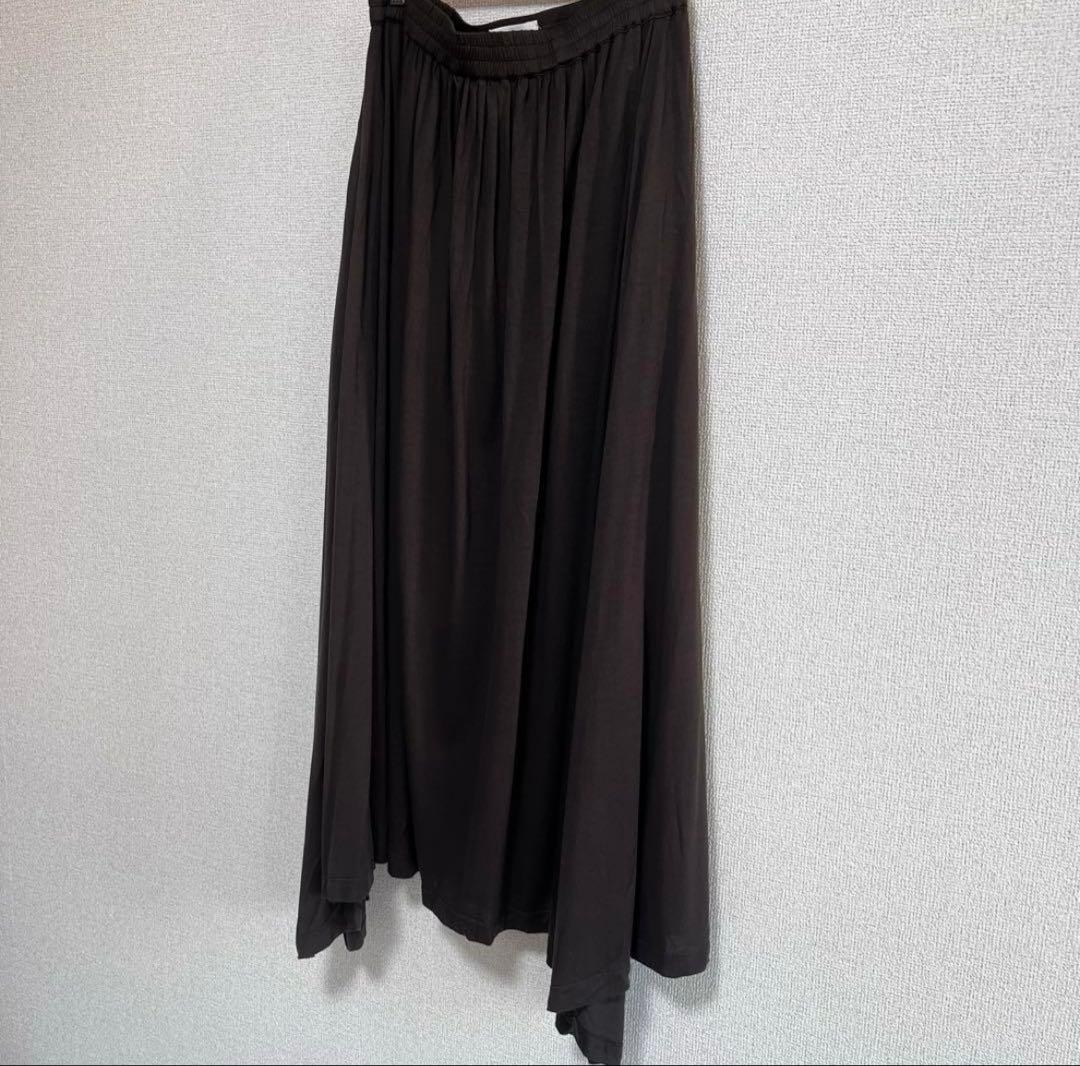 N°133　　Jersey Gather Skirt ブラウン　36