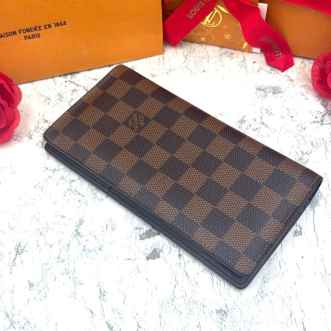 【未使用級】 ルイヴィトン ダミエ ポルトフォイユ ブラザ 長財布