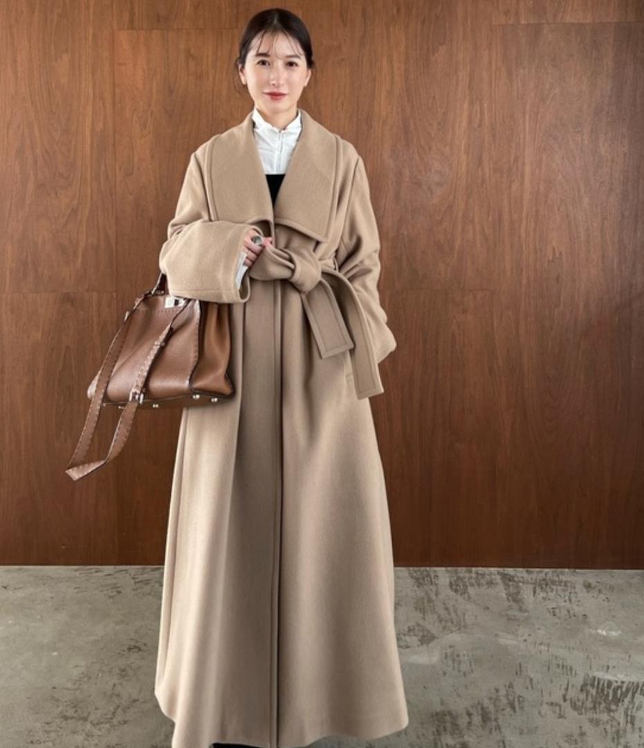 状態考慮＊CLANE LADY MAXI GOWN COAT クラネ L　ガウン