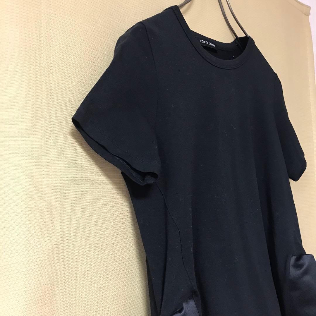 YOKO CHAN 半袖フレアTシャツ 黒