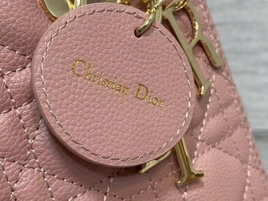 Dior ◆断捨離◆ピンク キルティング ハンドバッグ
