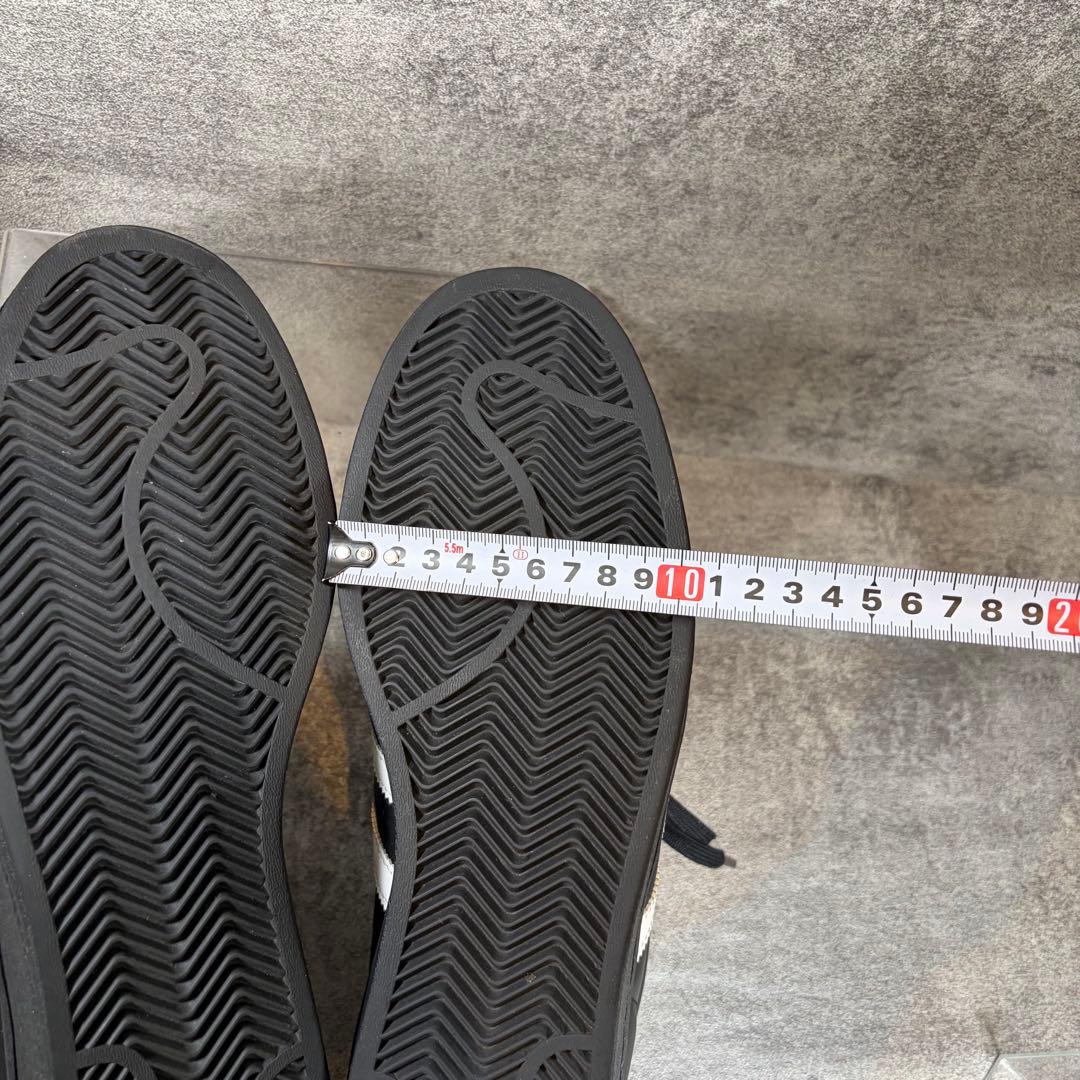 美品　adidas アディダス　スーパースター　ブラック　黒　ゴールド　30cm