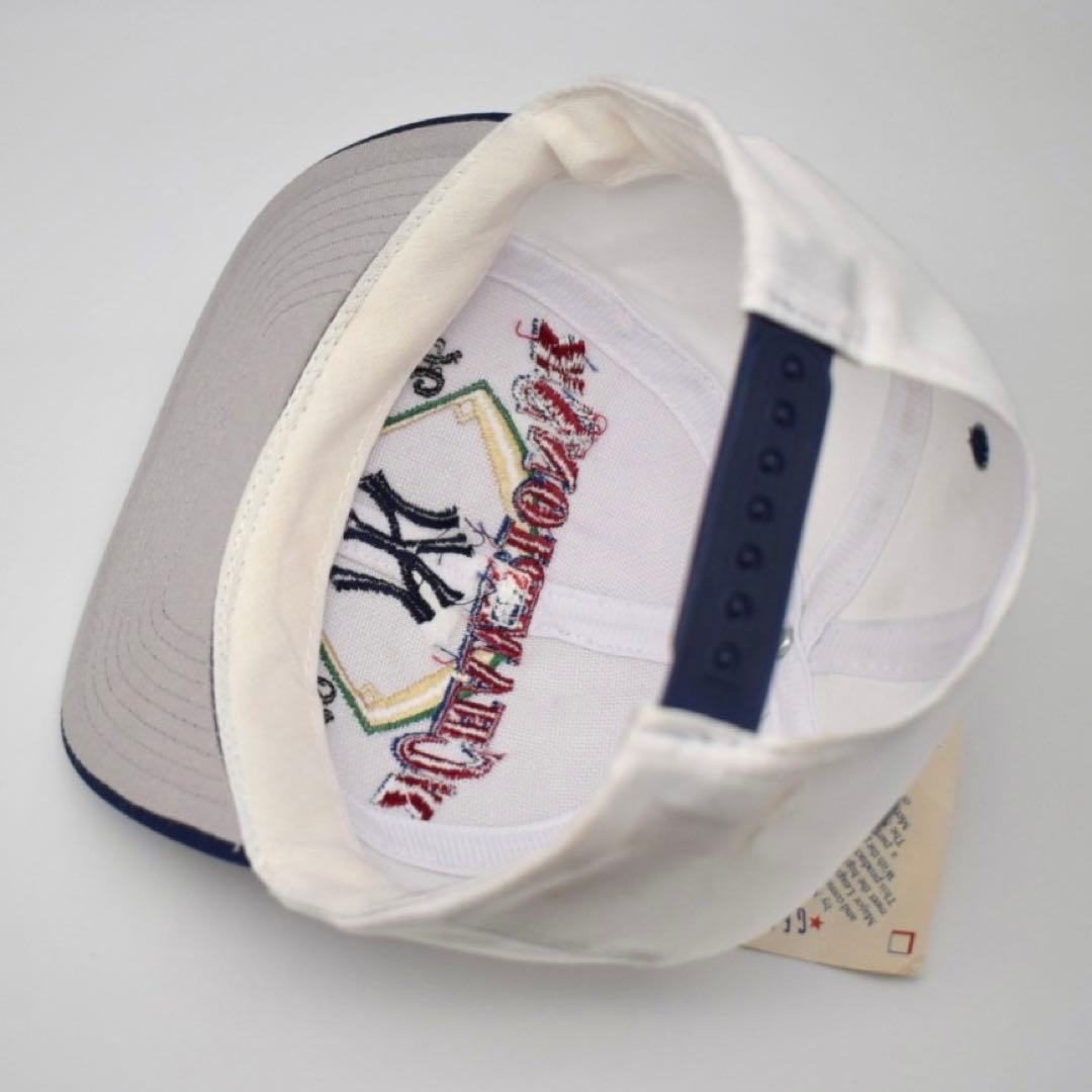 デッド 90s 台湾製 ヤンキース MLB 刺繍 キャップ 2トーン ビンテージ