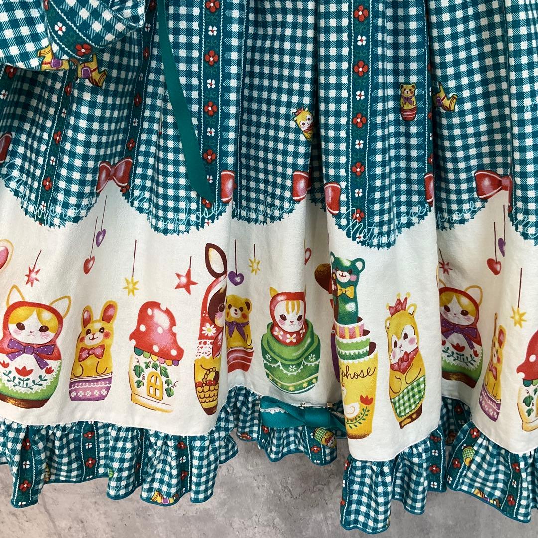 morphose　ノスタルジックマトリョーシカドールワンピース　チェック