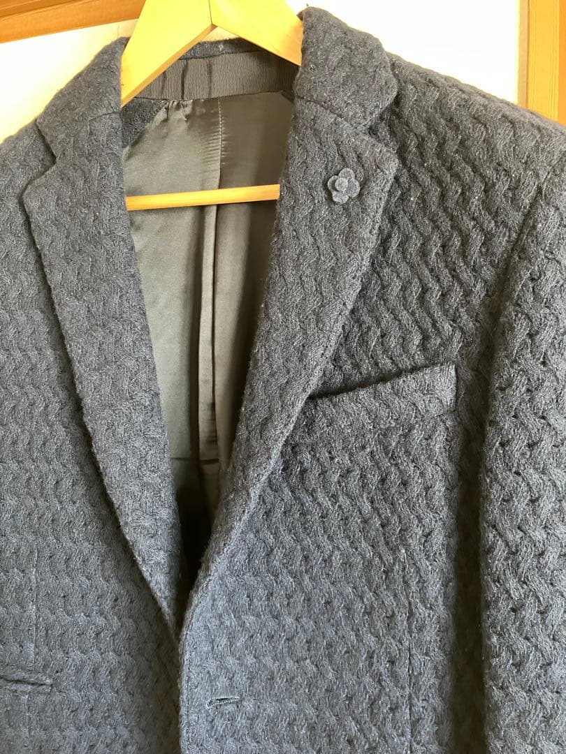 LARDINI ケーブル編テーラードジャケット 52