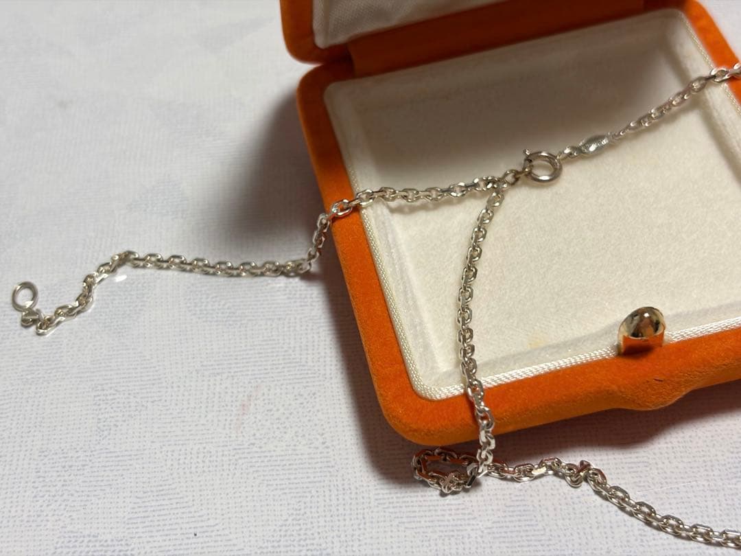 HERMES エルメス シルバーチェーンネックレス　50センチ