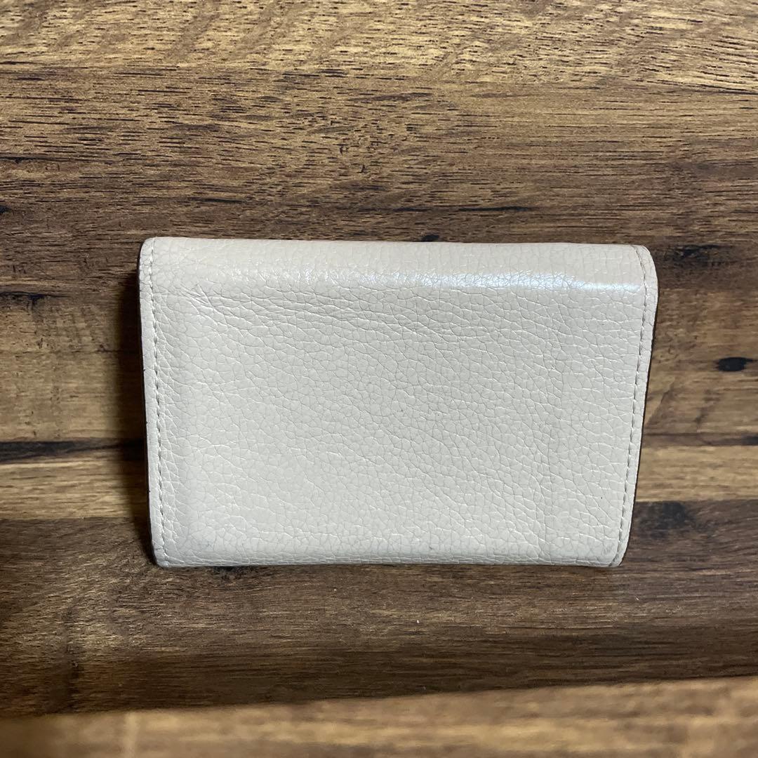 Louis Vuitton ベージュ ポルトフォイユロック ミニ三つ折り財布