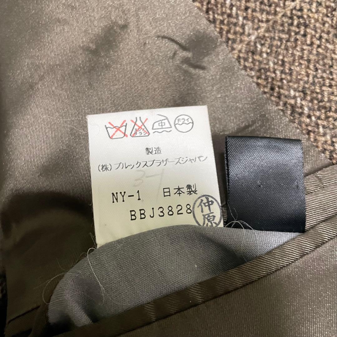 ブルックスブラザーズ　ツイードジャケット ブラウン ペンチェック柄 M相当
