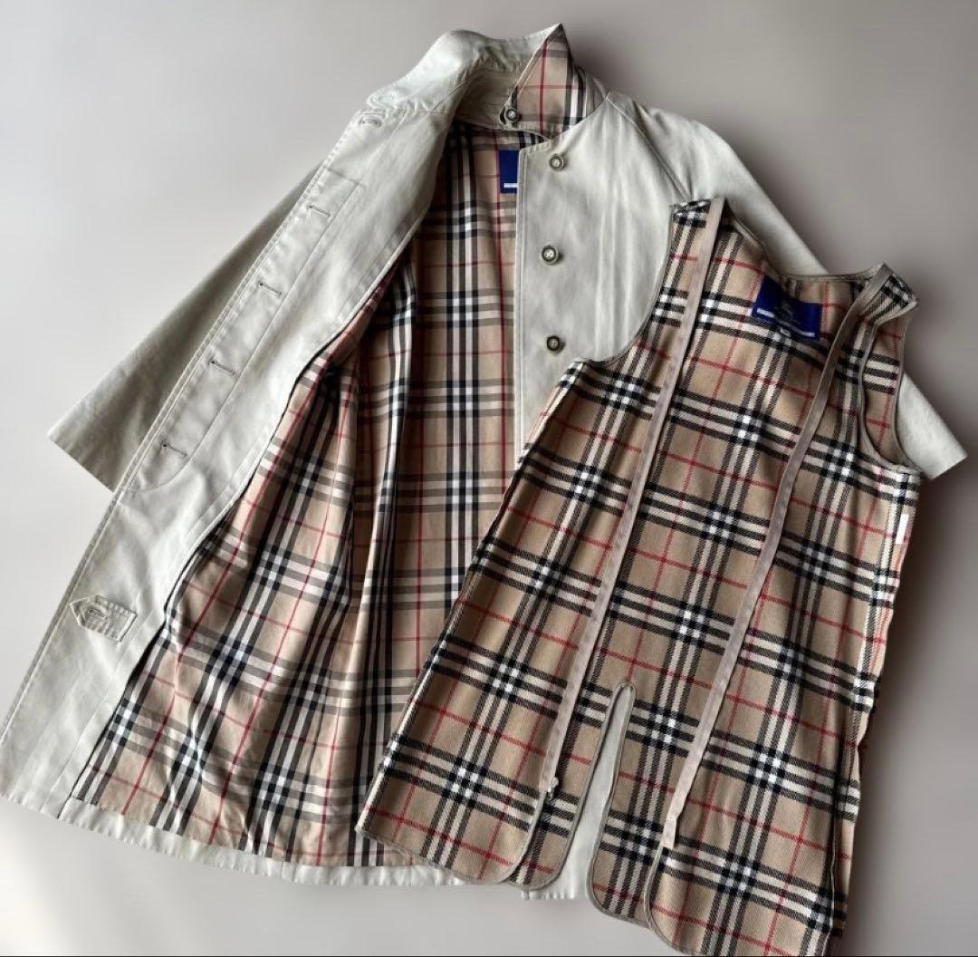 お値下げ中！【美品】Burberryライナー付きロングコート襟裏ノバチェック