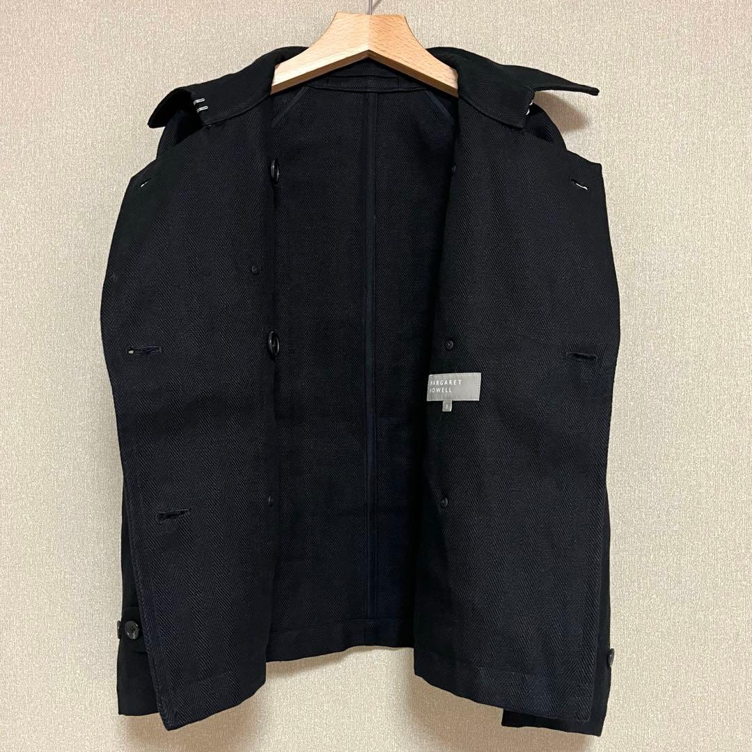 マーガレットハウエル リネンコート 黒
