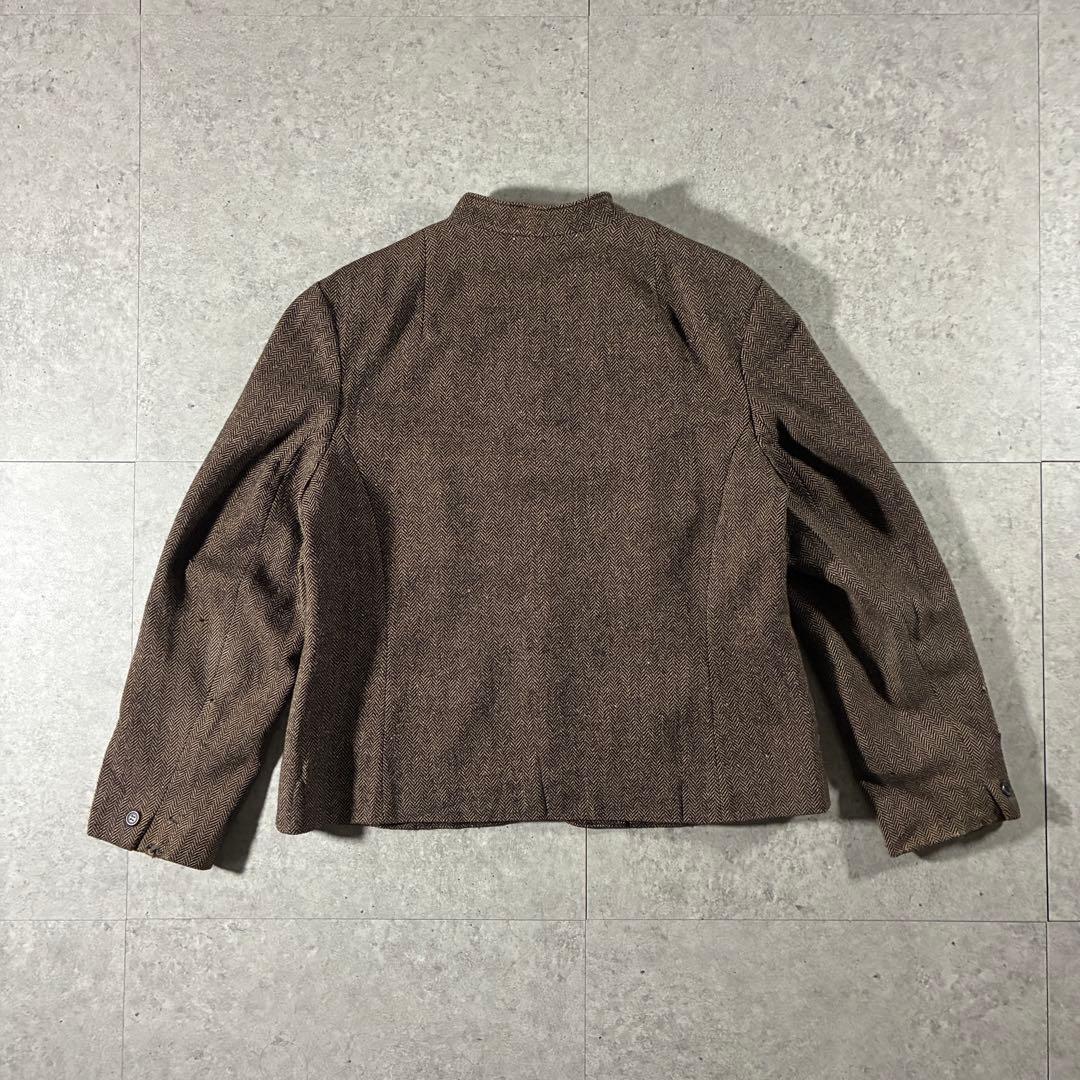 70s PENDLETONペンドルトン ウールヘリンボーンジャケット短丈ブラウン