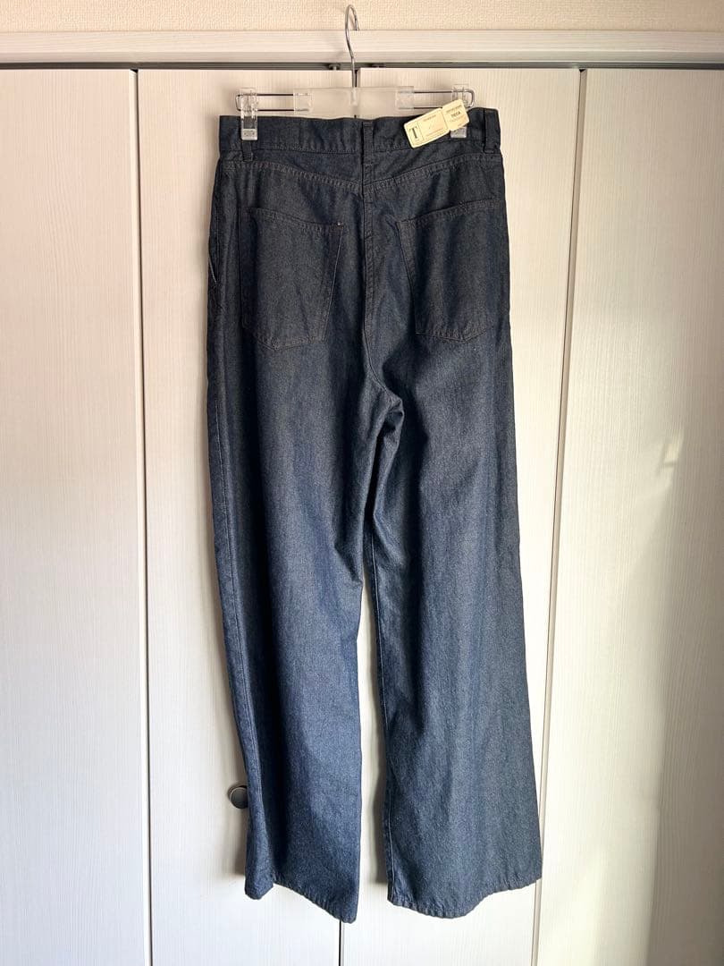 TICCA ライトデニムタックワイドパンツ　ネイビー　size①