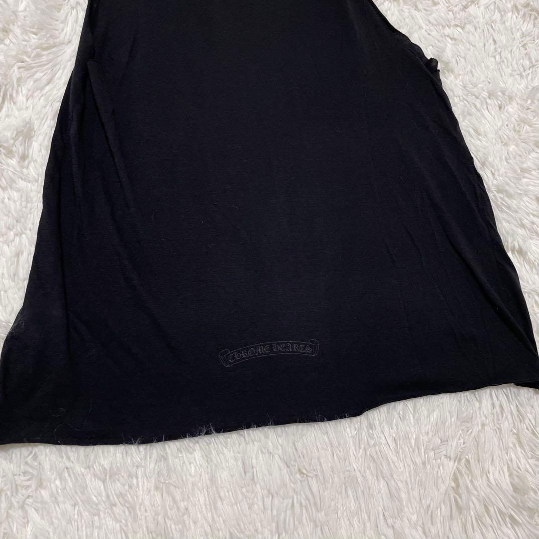 Chrome Hearts トリプルクロス ダメージ加工　タンクトップ S 黒