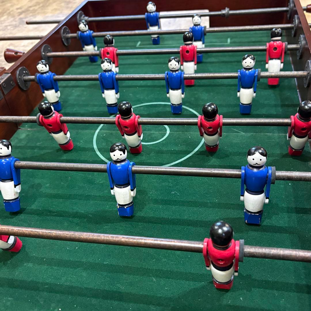 折りたたみ式木製卓上サッカーゲーム ボール3個付き テーブルサッカー　２人用