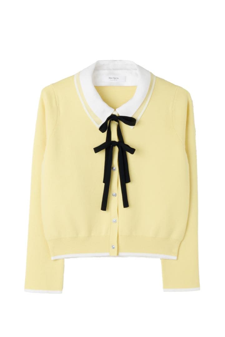 トップス Herlipto Lilas Ribbon Knit Cardigan