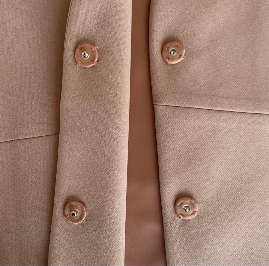 【美品】allureville アルアバイル　ノーカラーコート　ピンク　9号
