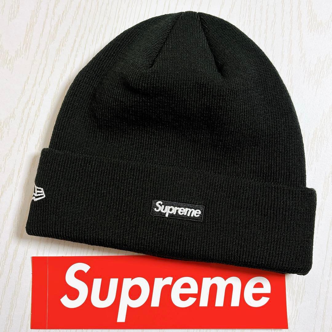 Supreme NEW ERA S logo Sロゴ　ニット帽　ブラック　黒