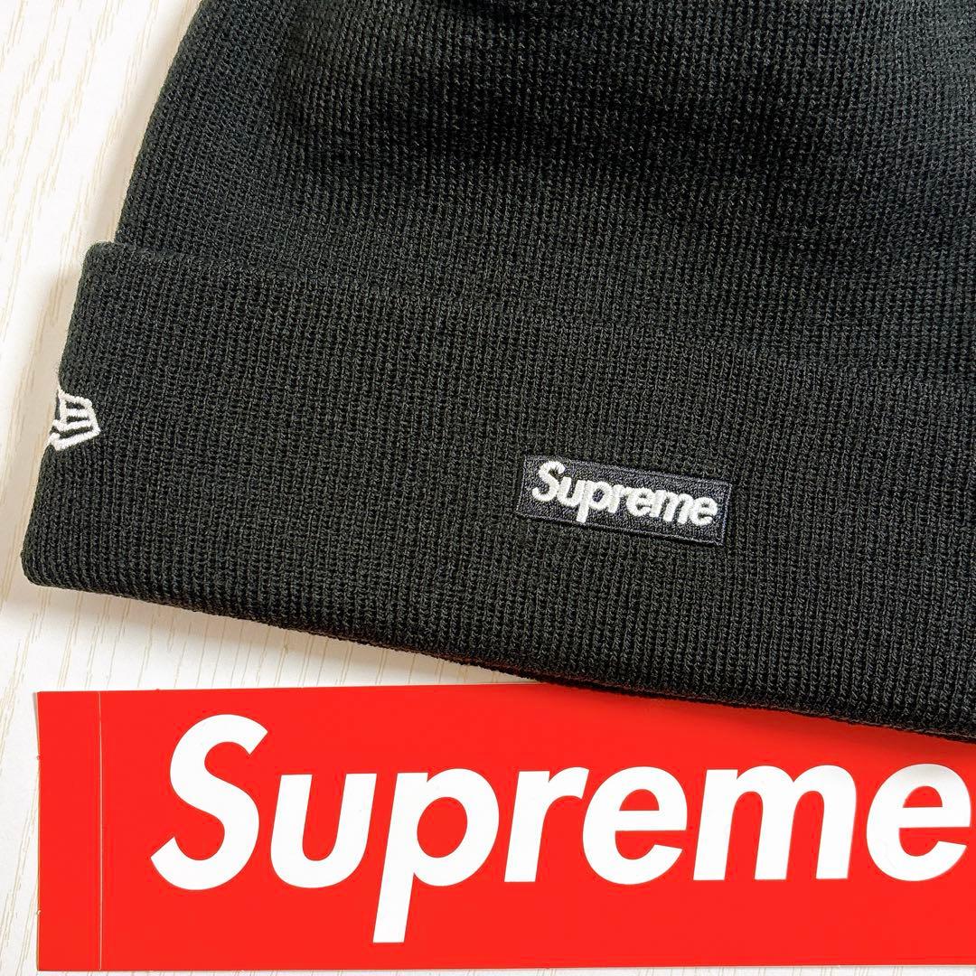 Supreme NEW ERA S logo Sロゴ　ニット帽　ブラック　黒