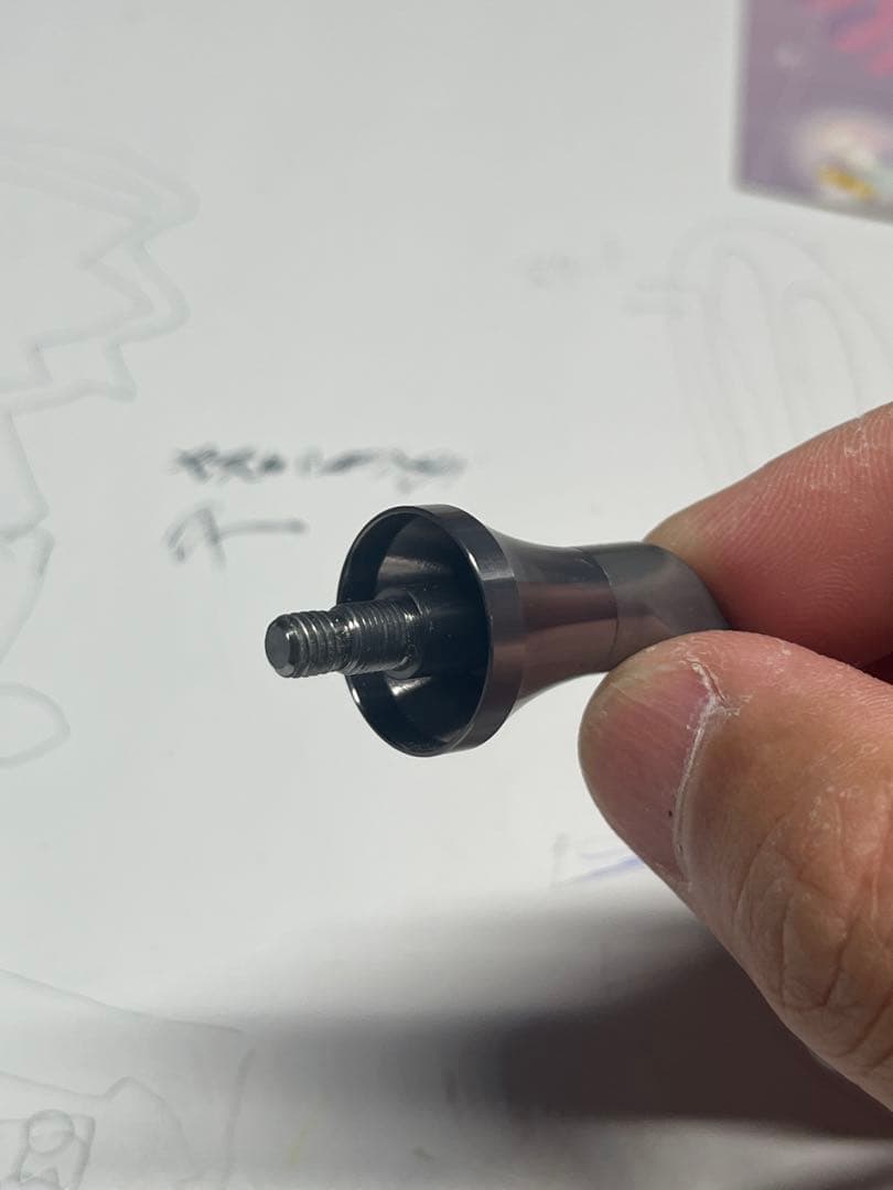 アベイル　スピニングハンドル2 シマノ用　35mm ガンメタ