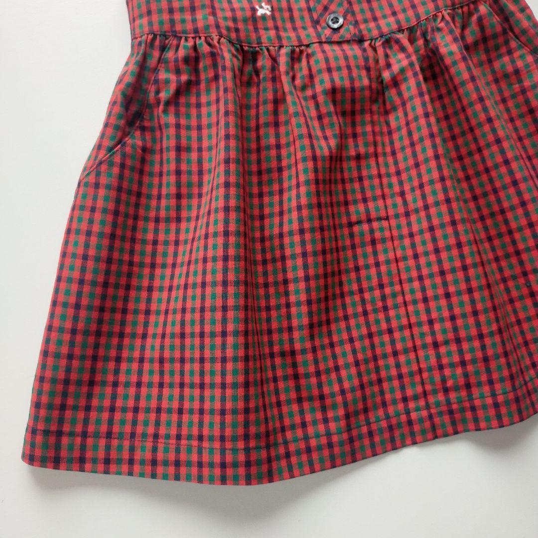 美品★現行品★80cm familiar ファミリア チェックワンピース