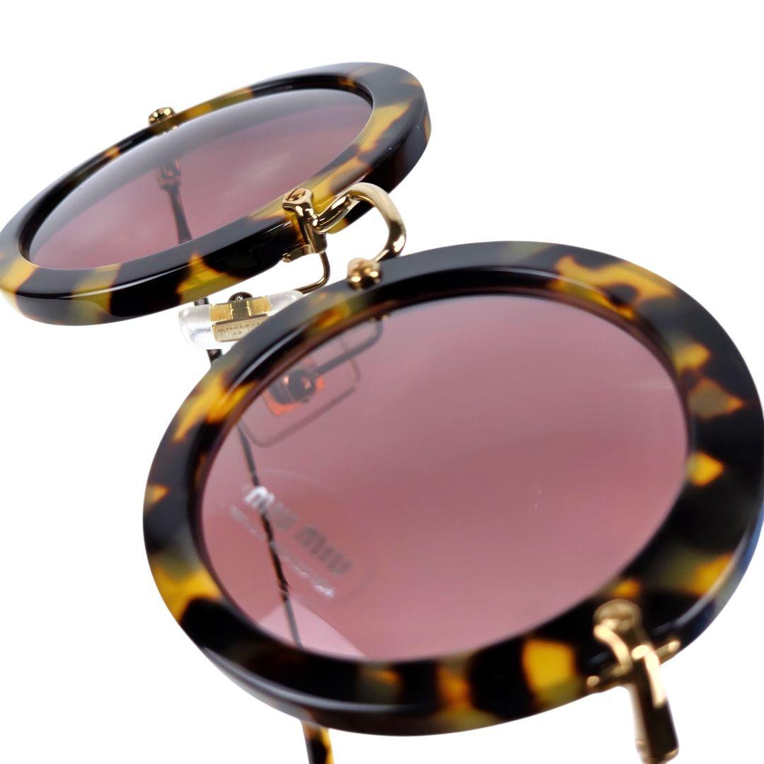 未使用 ミュウミュウ MIU MIU ラウンドフレームサングラス