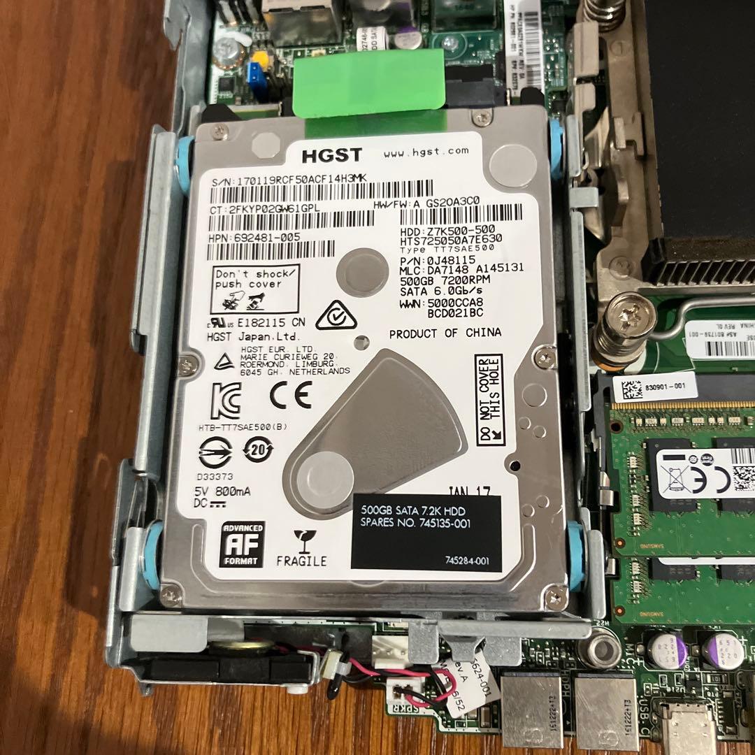 データ消去品　HP EliteBook 800 G2 ミニPC