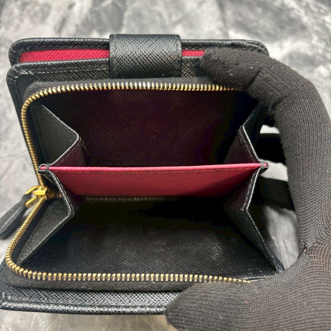 美品✨マルチカラー✨PRADA ミニ財布 エル字　サフィアーノ
