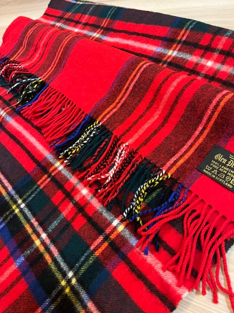Glen Prince 100%ラムウール 大判ストール マフラー