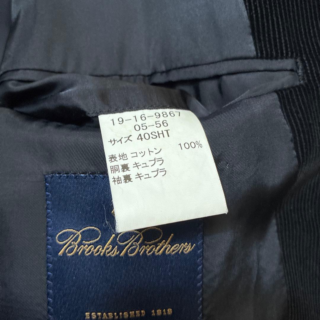 美品 ブルックスブラザーズ コーデュロイ アンコンジャケット ブラック日本製