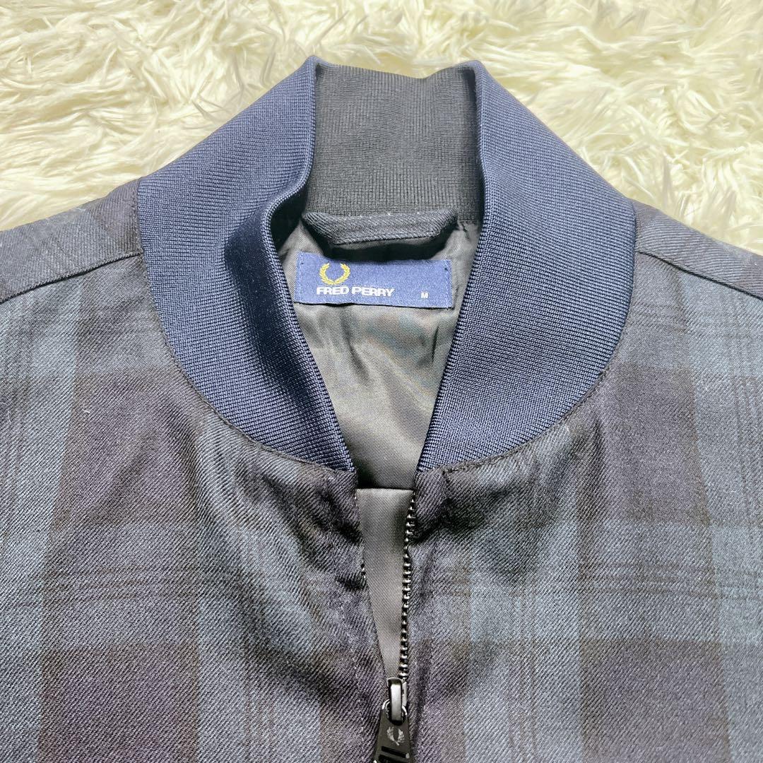 【美品 希少】フレッドペリー ブルゾン チェックジャンパー M