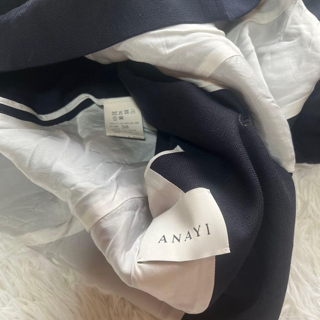 ANAYI レディース テーラードジャケット M 金ボタン ダブルブレスト 紺色