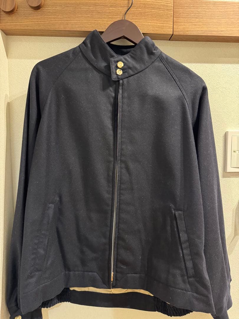 INTERIM2022SS ウールカシミヤフランネルハリントンジャケット