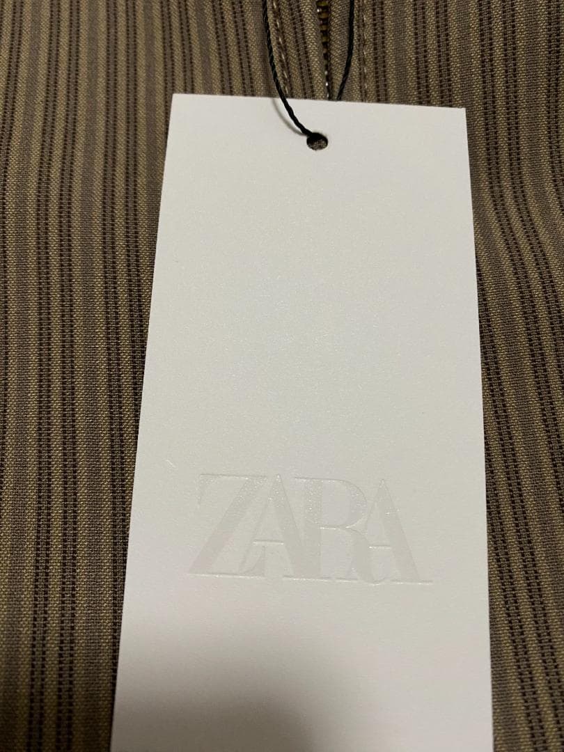新品 ZARA ストライプ柄フィットブレザー L ナポレオン