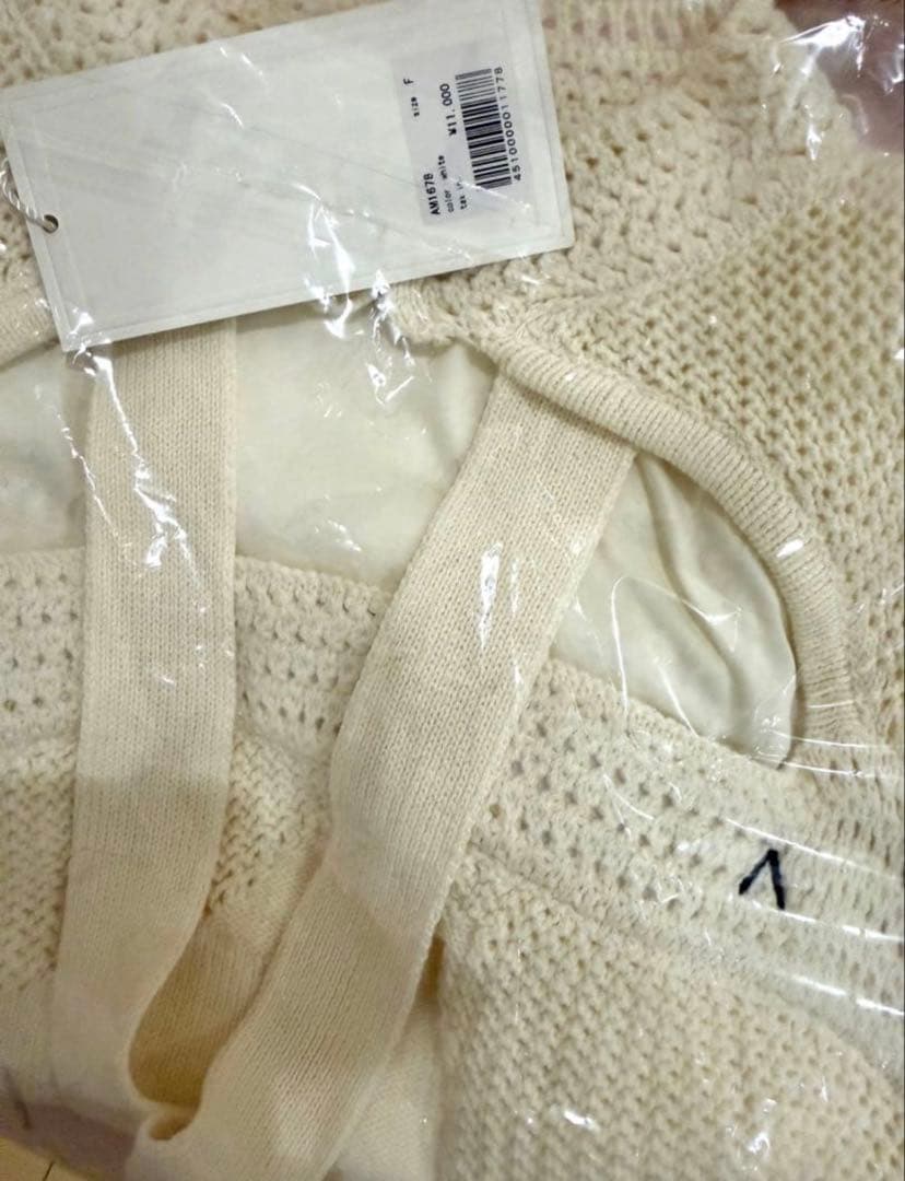 トップス andmary Violet ribbon tops white