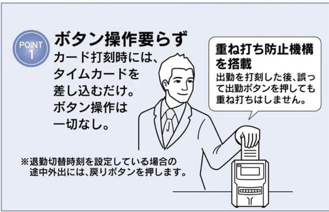 MAX ER-110S5Wタイムレコーダー通電確認のみ