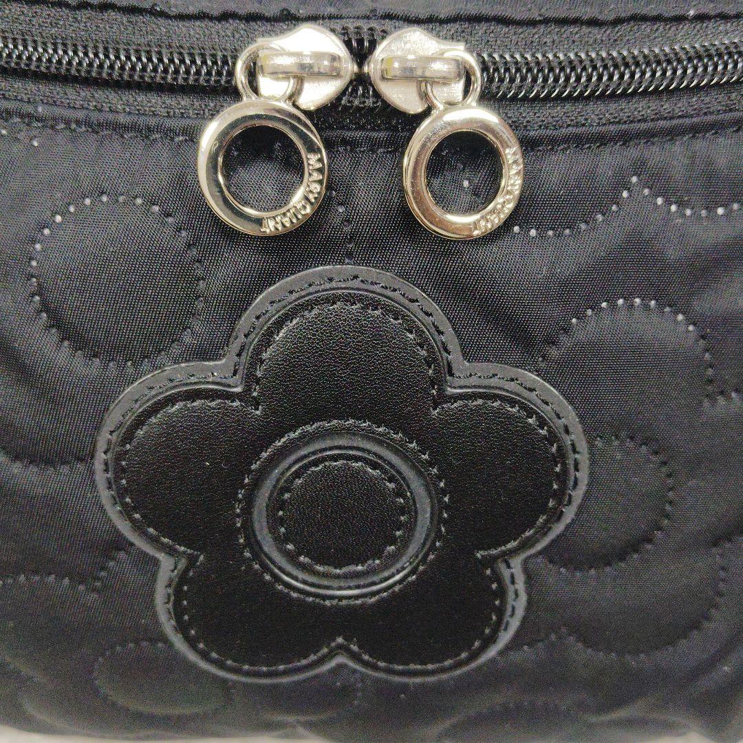 MARY QUANT　マリークワント　ボディバッグ　キルティング　デイジー　黒