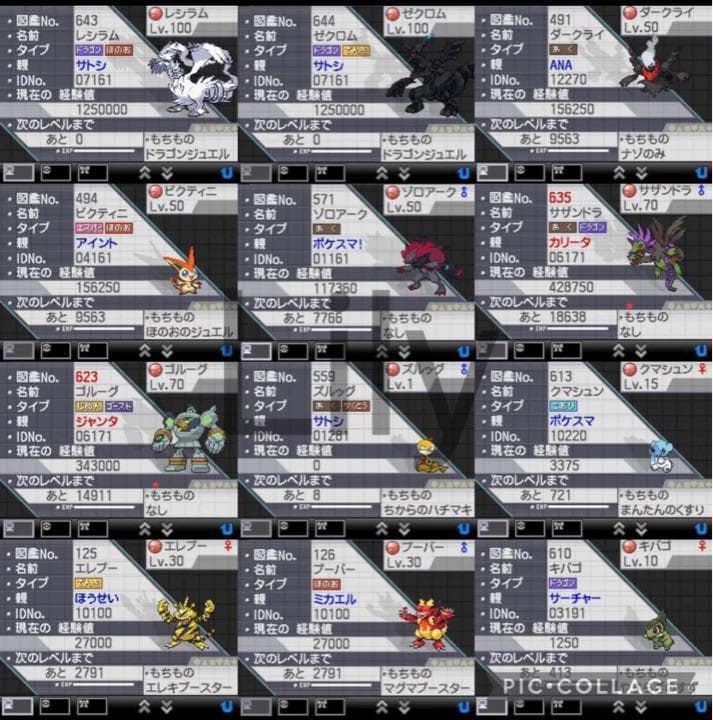 【ポケモン】ブラック2 配信 6vメタモン付き 道具完備 匿名配送