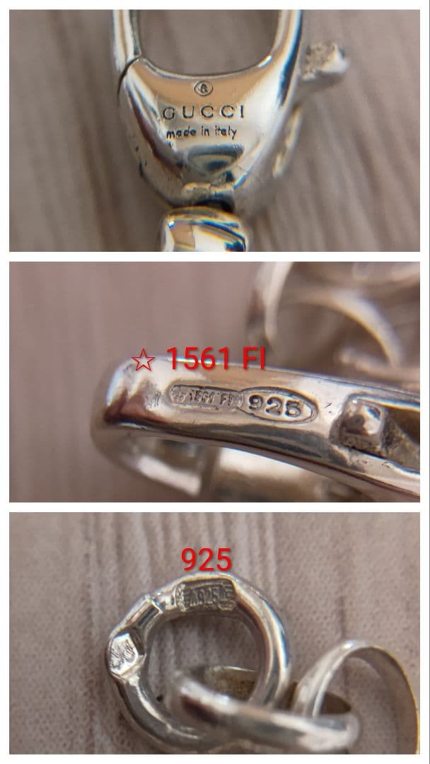 【美品】GUCCI 中太あずきチェーン 55.5cm 3.6mm幅 Ag925