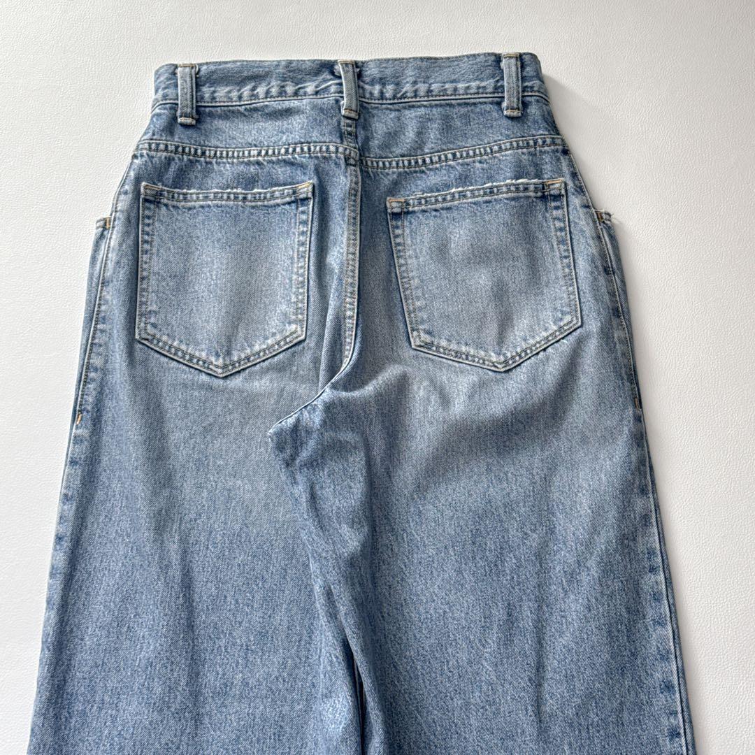 【大人気】RIAM Plage WIDE デニム ライトブルー　36