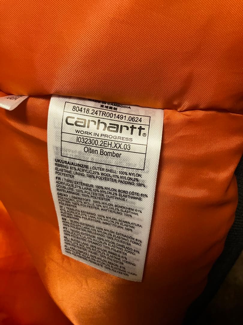 Carhartt WIP Olten Bomber ブラック XL