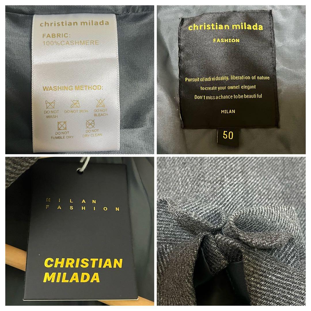 未使用✨christian milada カシミア100% ダブルブレスト 50