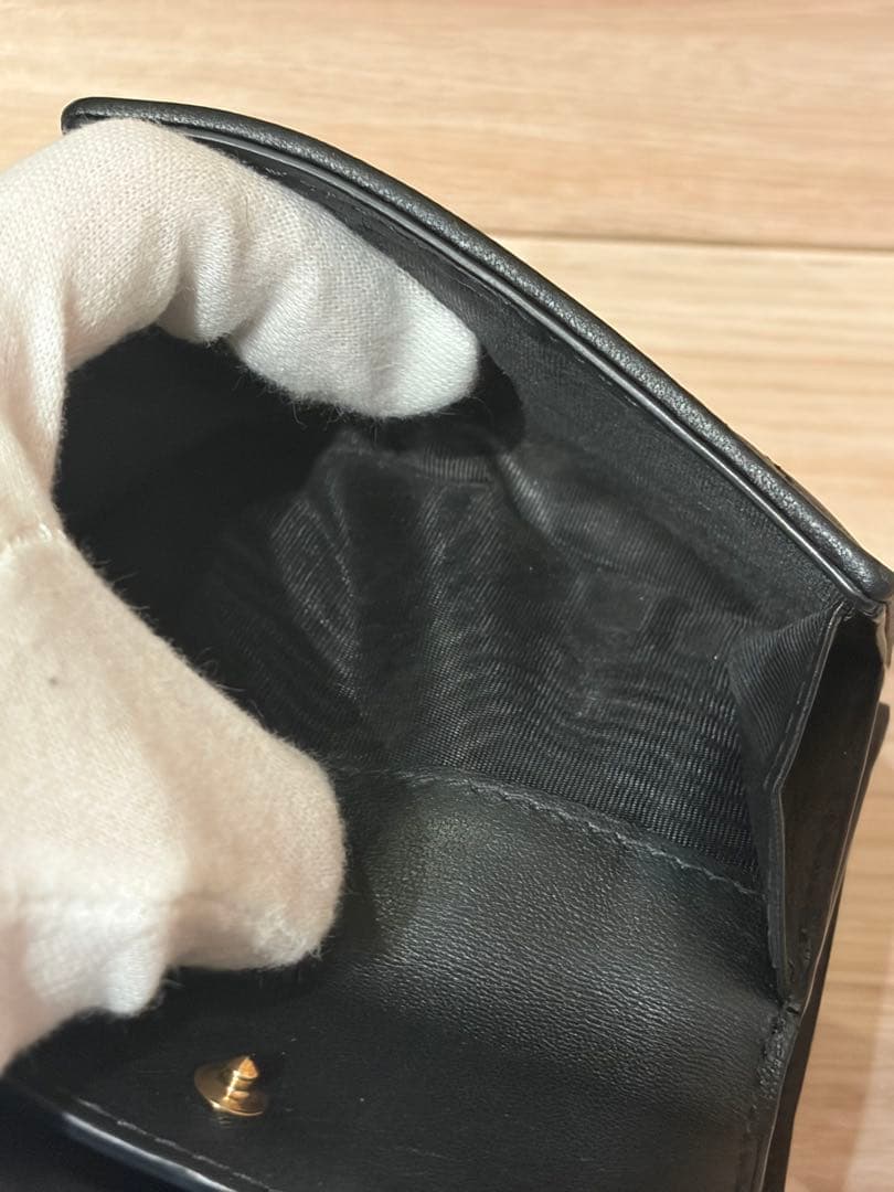 【美品】 Laday Dior ロータスウォレット カナージュ 三つ折り財布