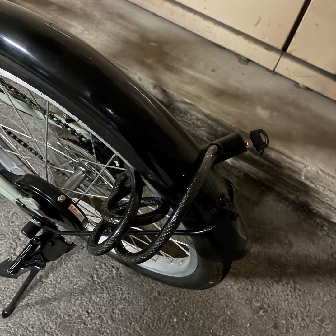 全国送料込み！折りたたみ自転車20インチ6段変速 カゴLEDライト ワイヤ錠付き