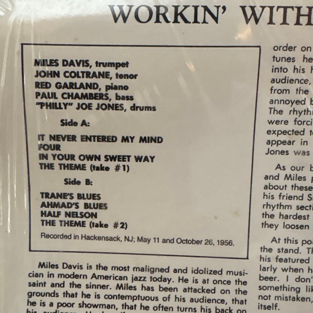 洋楽 Workin' with the Miles Davis Quintet