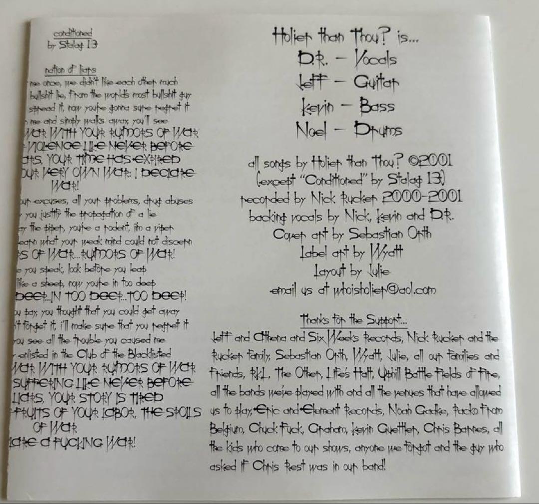 HOLIER THAN THOU?/HATING OF THE GUTS希少CD