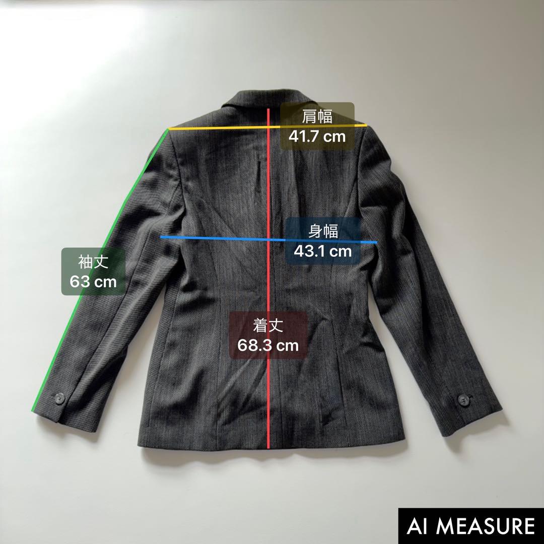美品✨Max Mara 白タグ 比翼 ダブル テーラードジャケット グレー