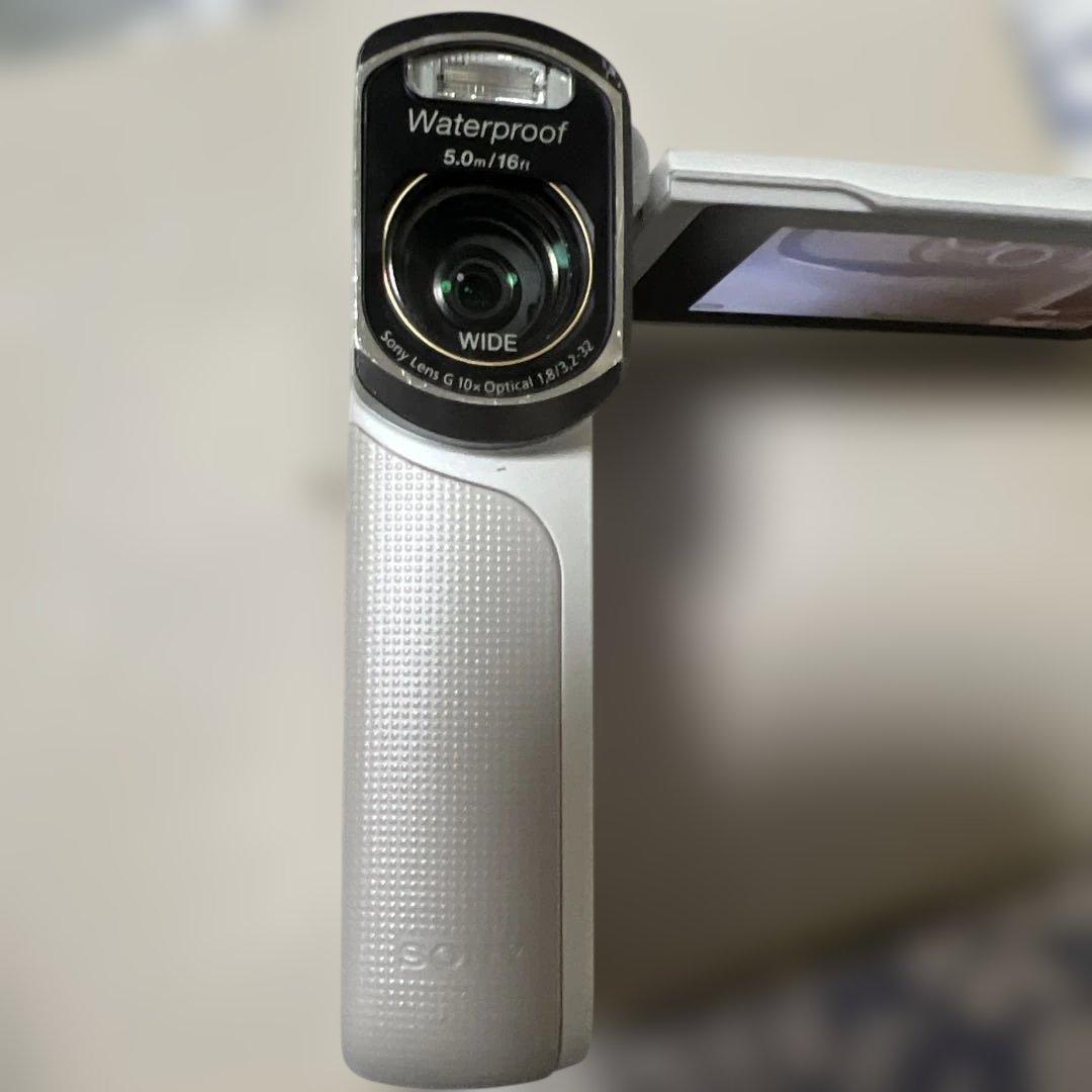 SONY ハンディカムHDR-GW77V ホワイト　純正ケース付