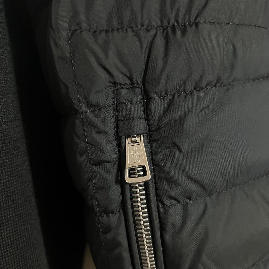 MONCLER モンクレール ニット×ナイロン ダウンカーディガン メンズS