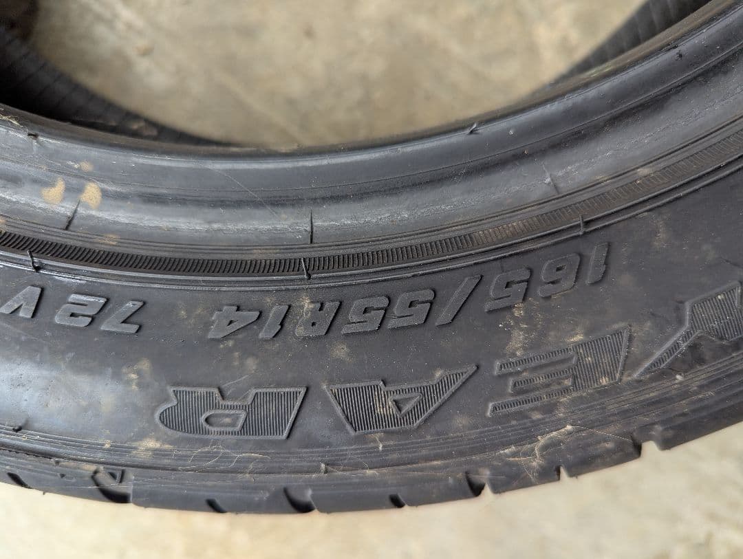 165/55r14 バリ溝❗片減りなし❗グッドイヤーレブスペックRS-02　4本
