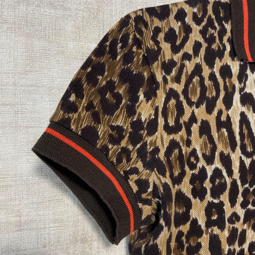 イタリア製【D&G】ヒョウ柄半袖ポロシャツ　コットン　レオパード　SIZE38